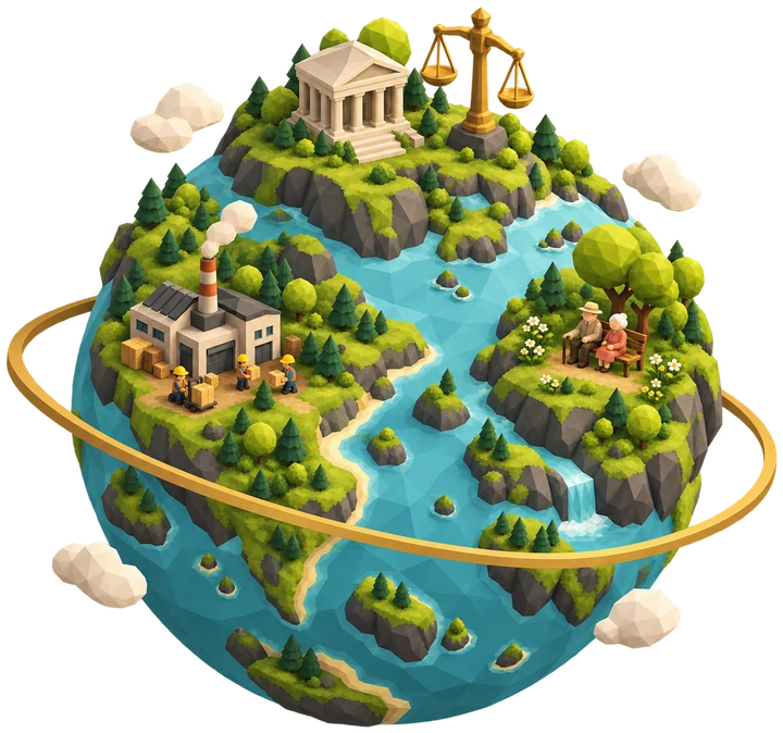 Planeta ilustrado do projeto Henrique Arraes
